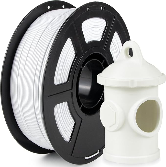 iSANMATE ASA Filament 1.75mm White 1KG, UV & Weather Resistant 3D Printer Filament Perfect for Outdoor Functional Parts, Dimensional Accuracy +/- 0.02mm, 1kg Spool (2.2lbs)