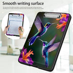 Clipboard with Storage,Office Supplies Nursing Clipboards Folder with Pen Holder Plastic Foldable Clip Board with Storage for Nurse Teacher,Hummingbird Flowers