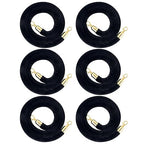 6 Pack Velvet Rope, 5 Feet Black Velvet Stanchion Rope with Gold Polished Hooks, Crowd Control Queue Line Barrier Rope Hanging Ropes for Hotels, Movie Theaters, Grand Openings, Carpet Event