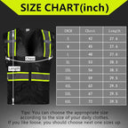 FONIRRA 3 Pack Hi Vis Safety Vest for Men with 8 Pockets,Hi Vis Reflective Mesh Vest for Men for Construction