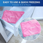 APEXUP Gel Ice Packs for Injuries Reusable, Flexible Double Sided Cold Packs for Injuries, Ice Pack for Knee, Shoulder, Back, Hip, Leg, Arm (Pink, S, 1PK)