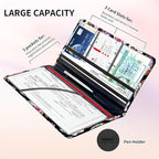 Premium Car Registration and Insurance Card Holder, Cute PU Leather Car Document Holder, Vehicle Glove Box Car Organizer with Magnetic Closure for Driver License, Cards Floral Skull