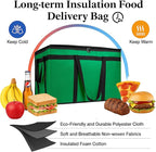 Bodaon 2-Pack Insulated Food Delivery Bag, XXXL Grocery Shopping/Catering/Bags, Rideshare Delivery Bag, Cold/Hot Styrofoam Carrier for Travel/Car, Warmer/Frozen