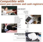 2 1/4 x 50 Thermal Receipt Paper Rolls, POS Cash Register Paper Rolls, BPA Free 2.25x50ft Long Per Thermal Paper Receipt 50 Rolls
