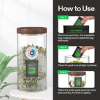 VIVOSUN 62% RH Two-Way Humidity Control Packs, Size 4 g, 10 Packs for Storing 1/2 oz, Moisture Balancer with RH Indicator Card for Food & Herb Storage
