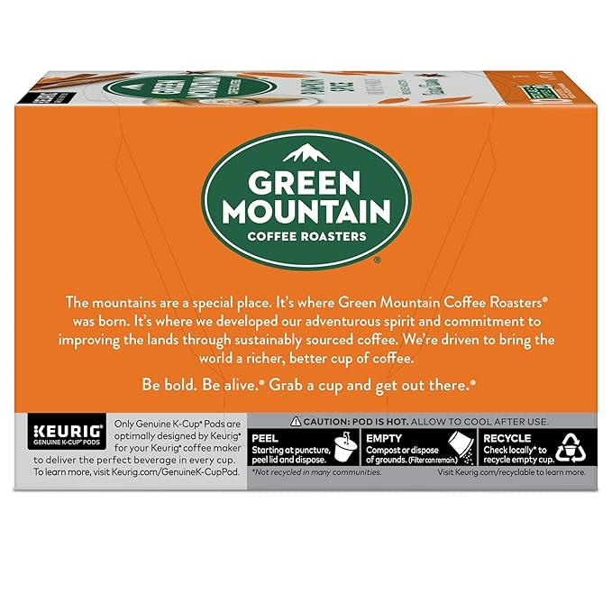 Green Mountain Coffee Roasters Pumpkin Spice, Single-Serve Keurig K-Cup Pods, Flavored Light Roast Coffee, 10 Count