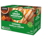 Green Mountain Coffee Roasters Caramel Vanilla Cream, Keurig Single Serve K-Cup Pods, Light Roast Coffee, 60 Count, (6 Packs of 10)