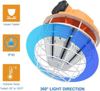 NS 150W LED Temporary Work Light, 24750LM Linkable Daylight White 5,000K Portable Hanging Lamp Jobsite Lighting Stainless Steel Protective Cover for Outdoor Construction High Bay Warehouse