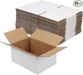 Hoikwo 10x7x5 Inches Small White Shipping Boxes Set of 25, Sturdy Cardboard Boxes for Small Business for Packaging Mailing