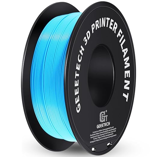 Geeetech 1.75mm PLA 3D Printer Filament, 1kg Spool (2.2lbs), Upgrade Tidy Winding Tangle-Free, Dimensional Accuracy +/- 0.02 mm, Water Blue