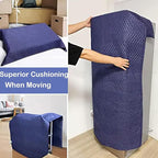 4 Pack Moving Blankets Heavy Duty 80"x72" Quilted Packing Blankets for Moving Furniture Padded Shipping Furniture Mover Blue