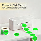 2 inch Dot Stickers Labels Circle Garage Sale Sticker 750Pcs Round Thermal Printer Stickers Printable Writable Price Labels for Yard Sale, Fluorescent Green