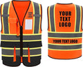 AYKRM Custom Logo Personalised Printed High Visibility Reflective 2 two tone work construction Safety Vest