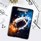 Clipboard with Storage,Office Supplies Nursing Clipboards Folder with Pen Holder Plastic Foldable Clip Board with Storage for Nurse Teacher,Rugby Fire