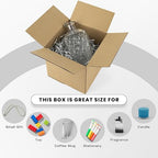 Golden State Art, 7x7x7 Inches Brown Shipping Boxes 28 Pack, Corrugated Cardboard Box for Small Business Mailing, Shipping, Packaging