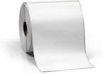 4" X 6" Direct Thermal Perforated Stickers Labels for Shipping Labels, Inventory, and Color Coding - Compatible with Zebra, Rollo, Godex and More (White, 6 Rolls)