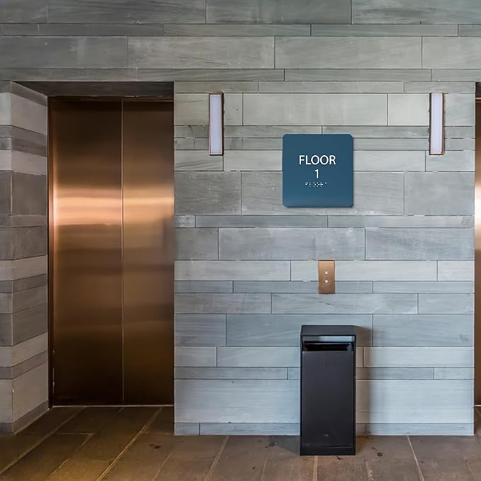 Forest ADA Floor 1 Sign with Braille – Made from Durable Acrylic and Ready to Mount