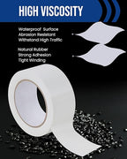 Lichamp 6 Rolls Vinyl Tape, Premium Safety Marking and Traffic Floor Marking Tape, Bundling, Social Distancing, 2 Inch x 36 Yards per Roll, 216 Total Yards, White