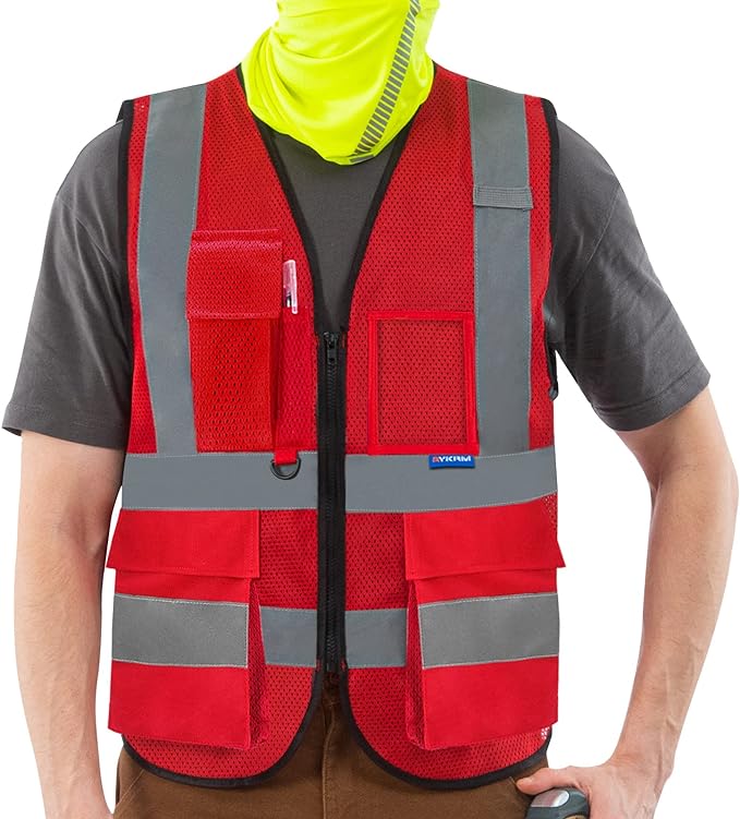 Construction red vest