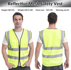 BeautyWill Custom Safety Vest Logo Class 2 High Visibility Reflevtive Vest Outdoor Protective Workwear