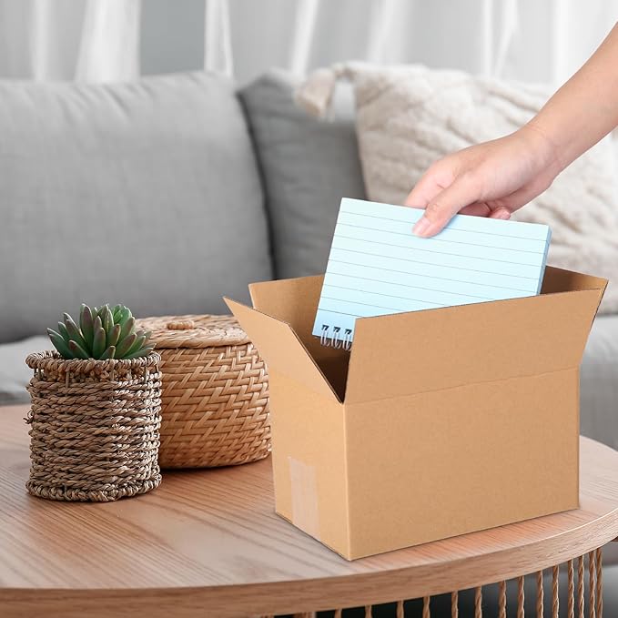 40 pack 7x5x4 inch Cardboard Box Mailers, Kraft Corrugated mailer Small Shipping Boxes For Small Business, Mailing Packing and Storage