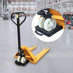 Rubber Heavy Duty Pallet Jack Rubber Wheel Chock 2 Pack, Premium Pallet Jack Stopper for Truck 14.2" Length x 11.2" Width x 2" Height (Black, 2 Packs)