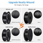Geeetech 1.75mm PLA 3D Printer Filament, Upgrade Tidy Winding Tangle-Free, Dimensional Accuracy +/- 0.03mm,Black and White (2kg)