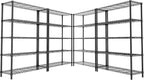 Storage Shelves Heavy Duty, 4 PCS 36" L x 14" W x 72" H Garage Wire Shelving Unit Loads 1750LBS, 5-Tier Adjustable Metal Industrial Utility Shelf Rack for Kitchen, Laundry Room, Warehouse, Basement