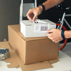 L LIKED 2500 PCS 4"x6" Thermal Shipping Labels, 250 Labels/Roll, White Perforated & Strong Adhesive Direct Thermal Labels, Compatible with Zebra, Rollo (10 Rolls)