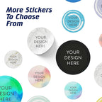 100 Custom Vinyl Stickers - Upload Your own Image, Text, Design, Logo - Personalized Logo Labels for Handmade, Packaging, Bottle, Jars, Candle, Brand Stickers (Silver Marble, 1x1)