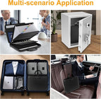 Fireproof Document Box with Lock, Portable Hard-Shell Case Fireproof File Box for Documents, Waterproof Document Box File Organizer for Important Documents/Certificates/Laptop/for Home or Travel
