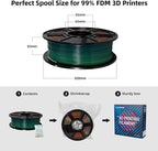 FLASHFORGE PLA Filament 1.75mm, 3D Printer Filament 1kg (2.2lbs) Spool, Dimensional Accuracy +/- 0.02mm, 3D Printing Filament Easy to Use and Fits for Most FDM 3D Printers (Rainbow)