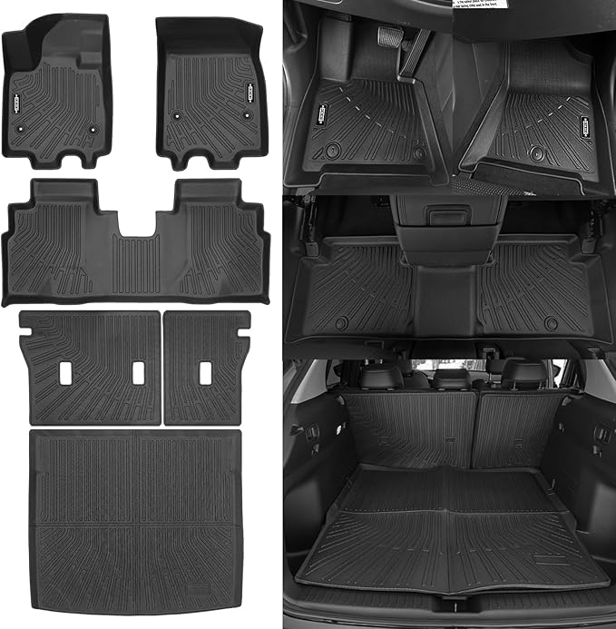 All Weather Floor Mats for Cadillac Optiq 2025 2026 Floor Mats & Cargo Mat & Backrest Mats for Cadillac Optiq Accessories All Season Guard Anti-Slip Floor Liner