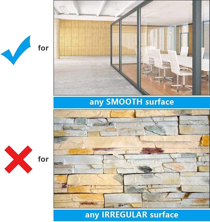 AFMAT Whiteboard for Wall, 8 x 4 ft White Board Sticker, 96 x 48 inches Dry Erase Wallpaper, Peel and Stick Whiteboard Contact Paper Roll for Wall/Table/Doors/Glass/Fridge, 9 Dry Erase Markers