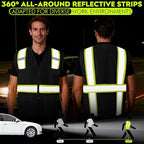 BeautyWill 10/20 Pack Custom Logo Safety Vest,Bulk High Visibility Class 2 Reflective Work Vests