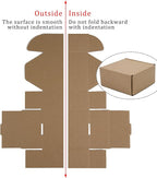 50 Pack 4x4x2 Inches Small Shipping Boxes, Brown Corrugated Cardboard Boxes, Moving Mailing Packing Box
