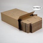 50 Pack 4x4x1 Inches Small Shipping Boxes, Brown Corrugated Cardboard Boxes, Moving Mailing Packing Box