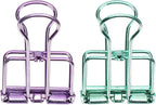 16 Pcs Hollow Binder Clips - 8 Colors Skeleton Design Paper Clamps for Office School Home Use, Organize Documents Files Notes(S,0.8x1.1 Inch)