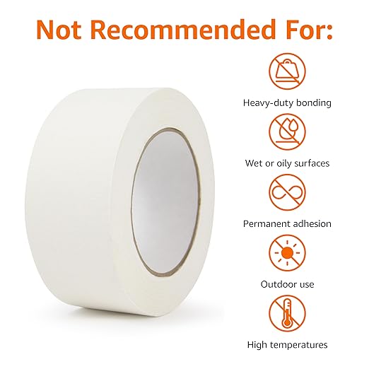 Amazon Basics No Residue, Non-Reflective Gaffers Tape - 2 inch x 90 feet, White