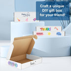 Famagic Small Packing Boxes - 25 Pack 9x6x2 Inches White Shipping Boxes, Corrugated Cardboard Mailer Boxes for Small Business, Mailing Boxes for Packaging, Bulk