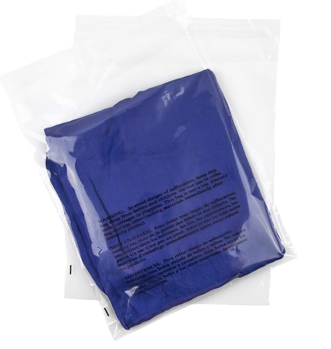 Poly Bags 11x14" - Suffocation Warning - Extra Strong Seal - 200 Pack - Polybags 11x14 - Retail Supply Co