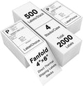 2000 Labels 4 x 6 3-Proof Commercial Grade Fanfold Direct Thermal Labels Compatible with Zebra, Rollo, Munbyn, 4 Stacks White Perforated Permanent Strong Adhesive Mailing Shipping Labels