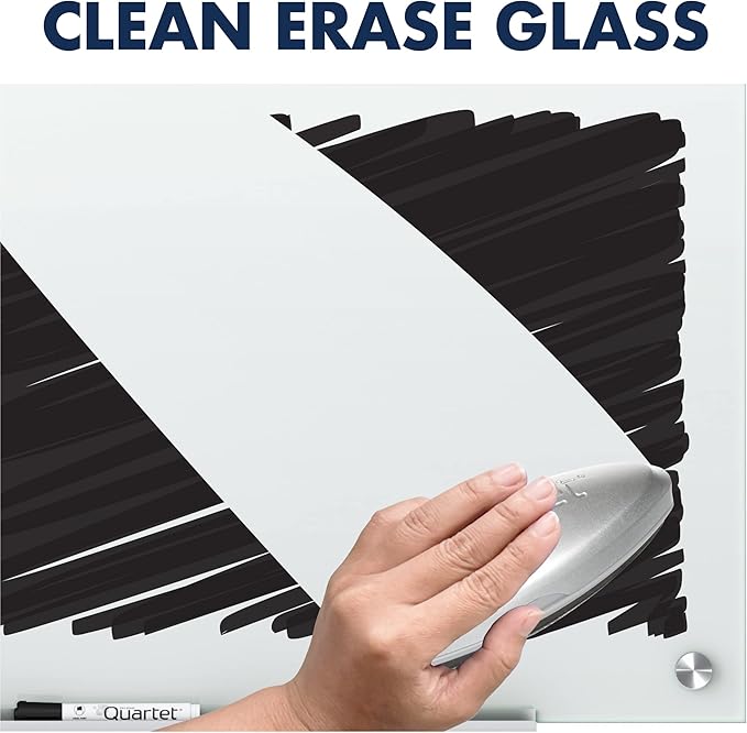 Quartet Dry Erase Board, Magnetic Whiteboard 96"W x 48"H, Glass Board for Wall, Infinity, White (G9648NMW)