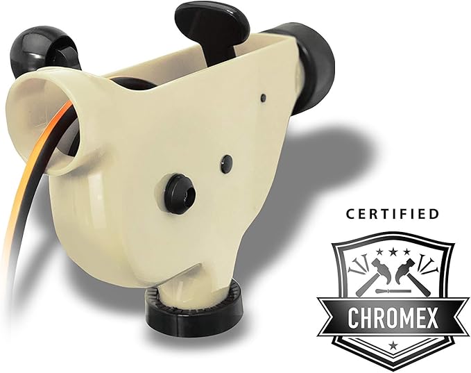 Chromex Extension Cord Reel Winder with 2 Fixed and 1 Swivel Wall Mount Brackets, Transportable from Wall to Wall