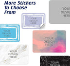 100 Custom Vinyl Stickers - Upload Your own Image, Text, Design, Logo - Personalized Logo Labels for Handmade, Packaging, Bottle, Jars, Candle, Brand Stickers (Lavender Swirls, 5x3)