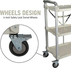 Olympia Tools 89-355 Pack N Roll Collapsible Service Cart, XL, 300LB Capacity, White