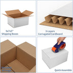 Hoikwo 9x7x5 Shipping Boxes Set of 30, White Corrugated Cardboard Box for Small Business for Packaging Mailing