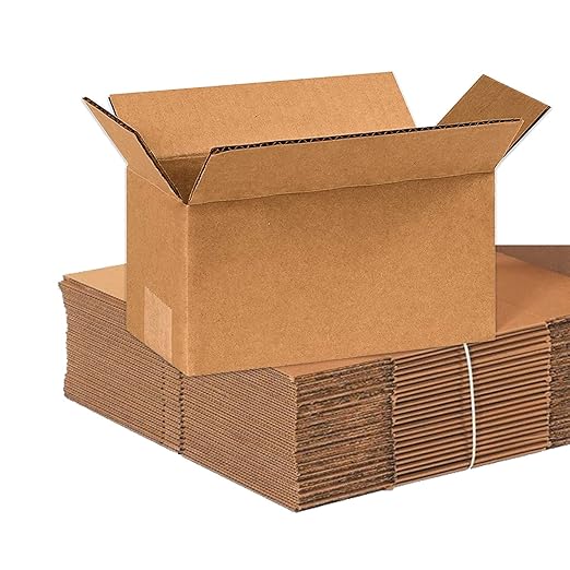 BOX USA Shipping Boxes 8"L x 4"W x 4"H 25-Pack Long Corrugated Boxes for Moving, Shipping, Mailing, Packing, Packaging and Storage
