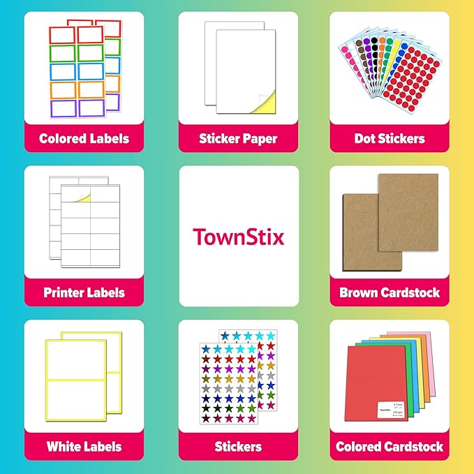 100 Pieces - Large Moving Stickers for Boxes, Colored Box Packing Labels Color Coded - 6 x 4 inches, 4 Assorted Colors