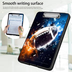 Clipboard with Storage,Office Supplies Nursing Clipboards Folder with Pen Holder Plastic Foldable Clip Board with Storage for Nurse Teacher,Rugby Fire